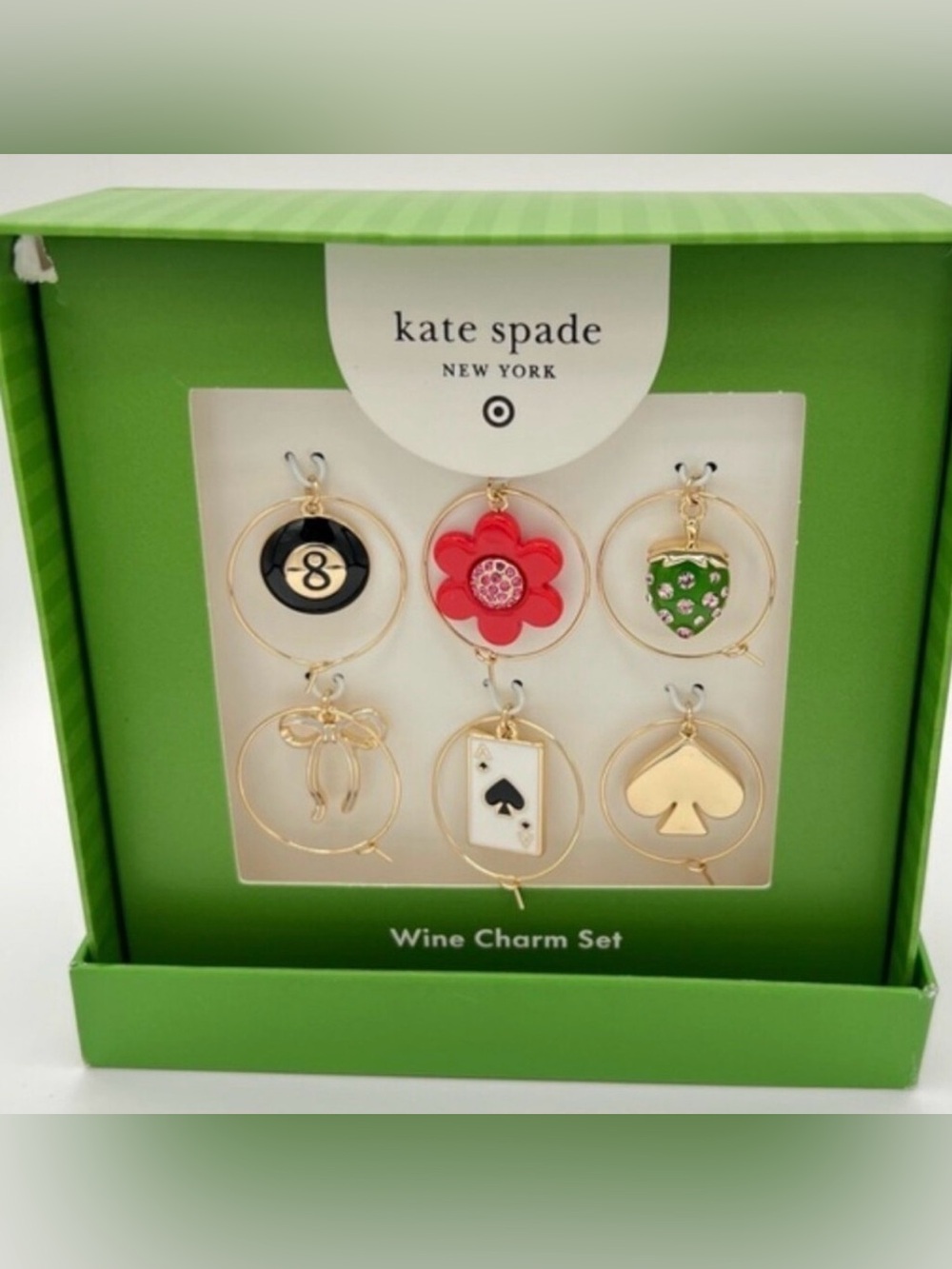 Kate Spade New York x Target Limited Edition Mixed Novelty Wine Charm Set NIB